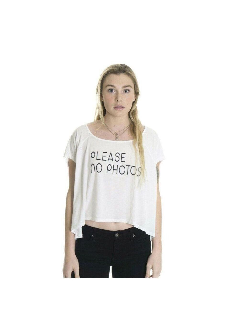 Local Celebrity Boxy White Tissue Jersey T-Shirt S